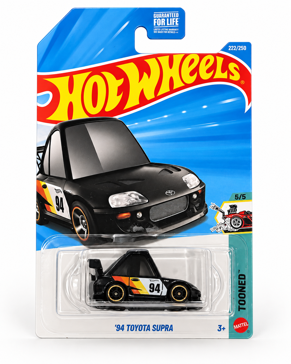 Hot Wheels Tooned '94 Toyota Supra Black 1:64 Diecast