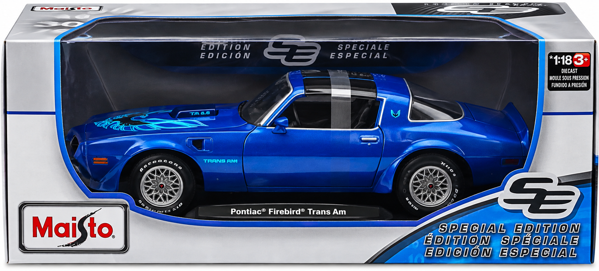 Maisto Special Edition 1:18 Scale Pontiac Firebird Trans Am Blue