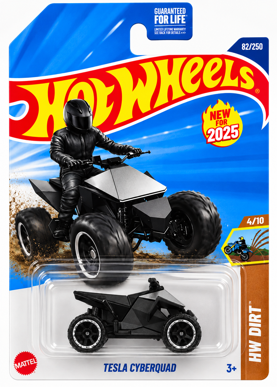 Hot Wheels '25 Tesla CYBERQUAD 82/250 #4/10