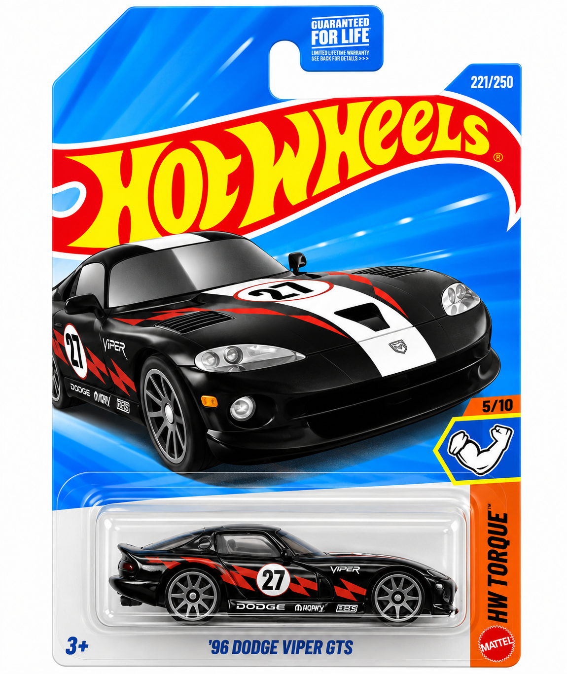 Hot Wheels 2026 HW Torque 5/10 Black Dodge Viper GTS